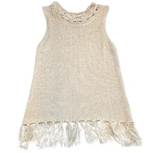Pepin Crochet Knit Fringe Top